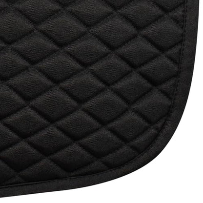 TuffRider Basic Pony Saddle Pad – Diamond Quilted, Flannel Lined, Breathable Schooling Pad for Horses - color: Black