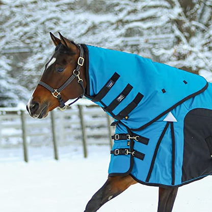 Warrior V-Free Horse Turnout Blanket | Wither Relief | Horse Neck Cover | Horse Blankets for Winter Waterproof | Medium Winter Horse Blankets