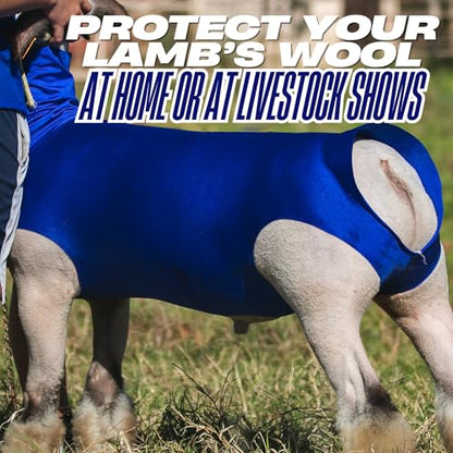 Show Pro Red Spandex Lamb Tube for Show Sheep & Lamb - Show Livestock Supplies: Sheep Covers & Blankets (Medium) - size: Medium