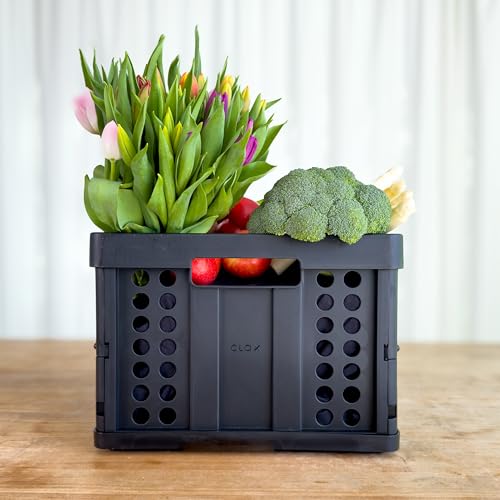 Clax® crate | folding box | basket | 48 qt (12 gal) | black - color: black