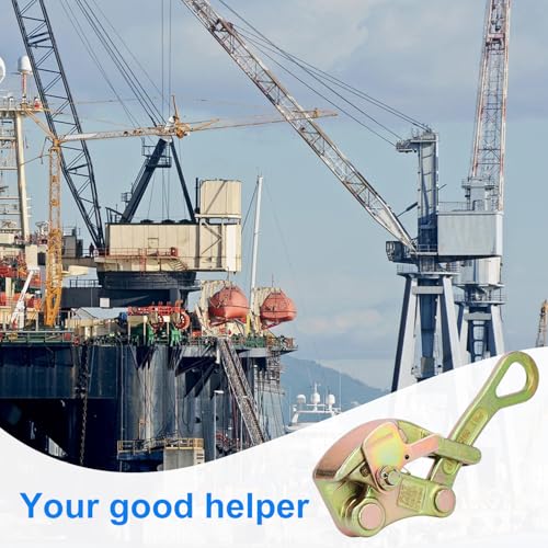 2 Pack 2T Cable Grip, 4409 lbs Wire Gripper, Wire Rope Tightener, Cable Pulling Tool, Carbon Steel Wire Stretcher with Swing Latch, Steel Cable Puller Tool for Wire Rope, Electricity, Industry - size: 2 Pack 2T Cable Grip