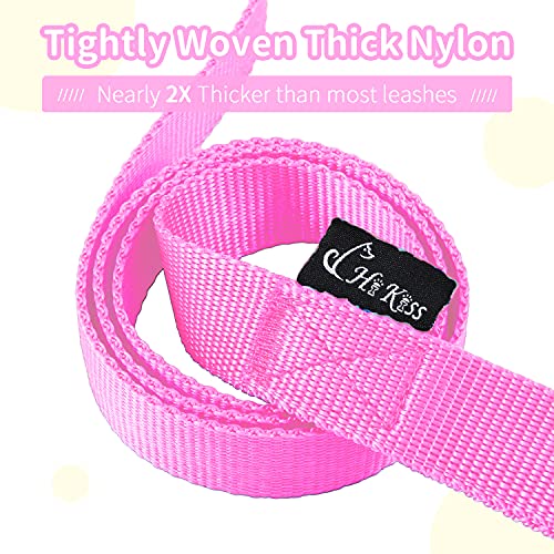HIKISS Long Dog Leash Obedience Recall Training Agility Lead with Thickening Material for Large Dog - 15ft 20ft 30ft 50ft 100ft Training Leash(Pink 15ft) - color: T7:Large Dog Thicken pink, size: 15 Feet