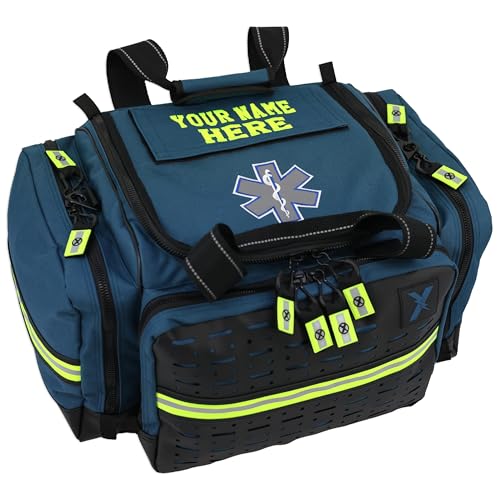 Lightning X Modular Large EMT Medic First Responder EMS Trauma Jump Bag w/Embroidered Name - Blue - color: Blue