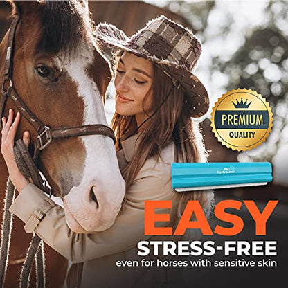 EquiGroomer 8-Inch Deshedding Brush for Dogs & Horses, Turquoise - color: Turquoise