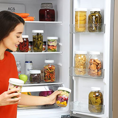 AOZITA 10 Pack REGULAR Mouth Mason Jar Lids for Ball, Kerr and More - White Plastic Storage Caps for Mason/Canning Jars - Leak-Proof, Dishwasher Safe & Food Grade - size: 10 Regular Mouth