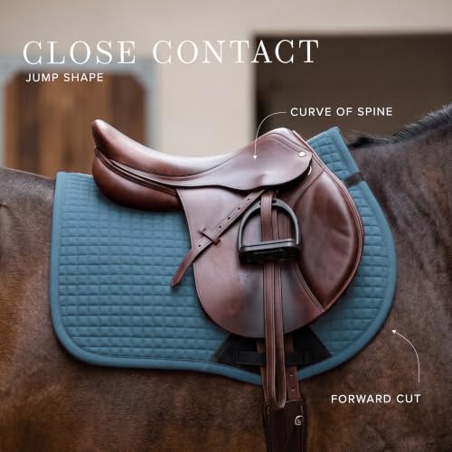 Equestrian Stockholm Close Contact Horse Saddle Pad for Jumping - color: Stone Blue