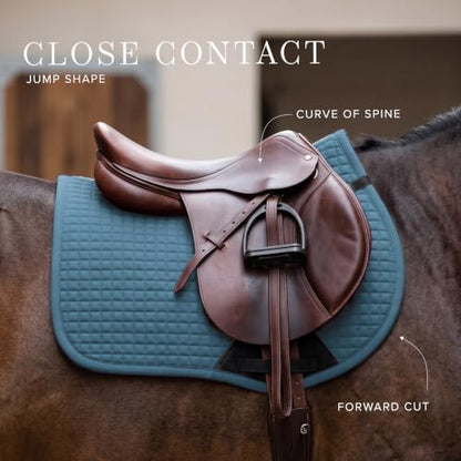 Equestrian Stockholm Close Contact Horse Saddle Pad for Jumping - color: Stone Blue