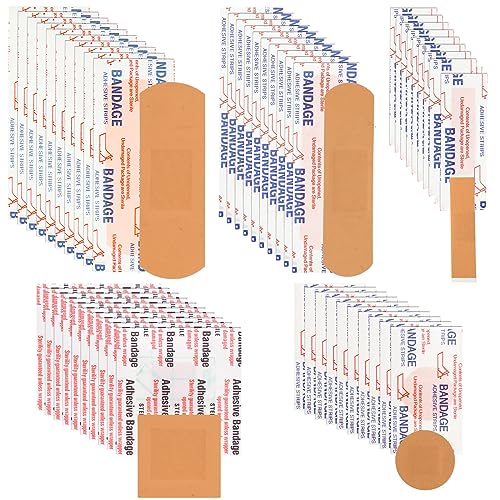Lounsweer 720 Pcs Assorted Bandage Bulk Waterproof Adhesive Variety Bandage - style: Classic