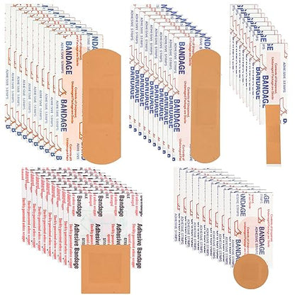 Lounsweer 720 Pcs Assorted Bandage Bulk Waterproof Adhesive Variety Bandage - style: Classic