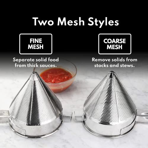 New Star Foodservice 34219 18/8 Stainless Steel China Cap Strainer, 7-Inch, Fine Mesh