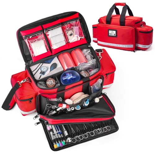 26" Large First Aid Bag Empty, Medical Supplies Bag for EMS & Nurses