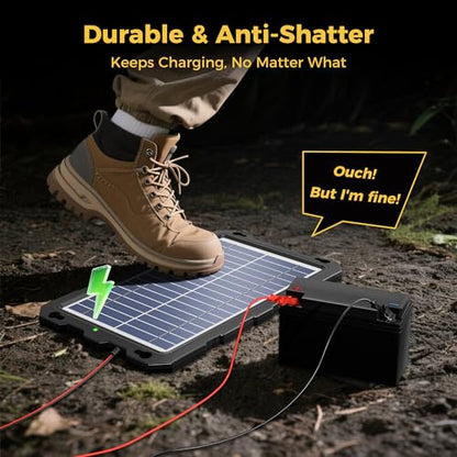 SUNAPEX 8W 12V Solar Car Battery Trickle Charger & Maintainer - size: 8W
