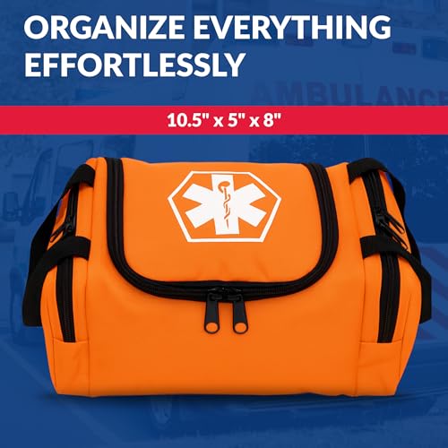 Dixie EMS Dixigear Empty First Responder II Bag 10.5" x 5" x 8" - Orange - color: Orange