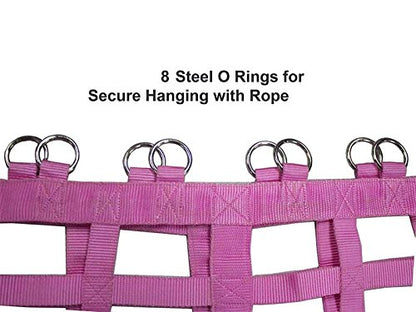 Derby Originals Go Around Hanging Slow Feed Horse Hay Bag with Six Month Warranty - color: Pink