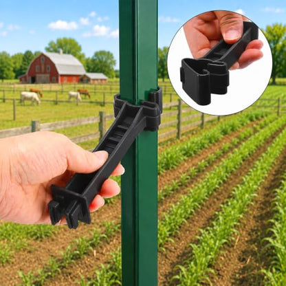 120 Pcs T Post Electric Insulators, 5" Electric Fence Extender Insulator - color: 120 Black