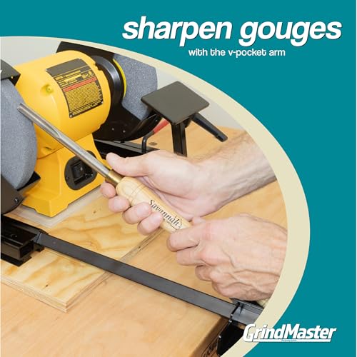 GrindMaster Lathe Tool Sharpening Jig with Quad Setup 6" - size: for 6 inch Grinders