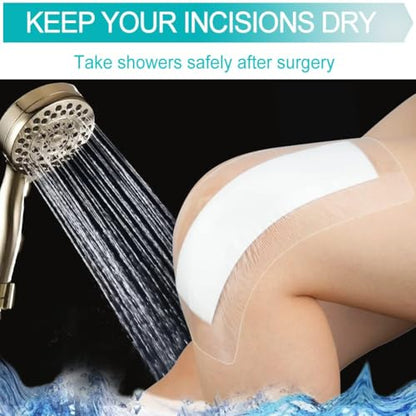 Waterproof Incision Bandages for Knee Replacement Knee Surgery Recovery Shower Cover Large Wound Shower Protector Adheisve Island Dressing Bandaid 4 x 6 Inch (Pack of 14) - size: Waterproof 4"x6", style: Pack of 14