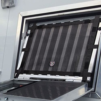 Harrison Howard Horse Trailer Window Screen, Adjustable Touch Tape Window Screen Mesh, Horse Trailer Accessories 24 * 30 in - size: 24*30inch