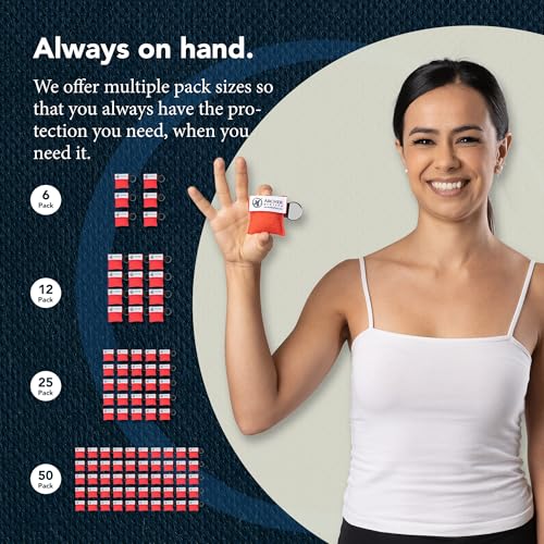 CPR Keychain Face Shields with One-Way Valve, 25 Pack - size: 25