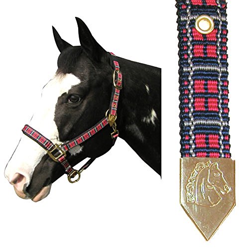 Intrepid International Plaid Nylon Padded Horse Halter