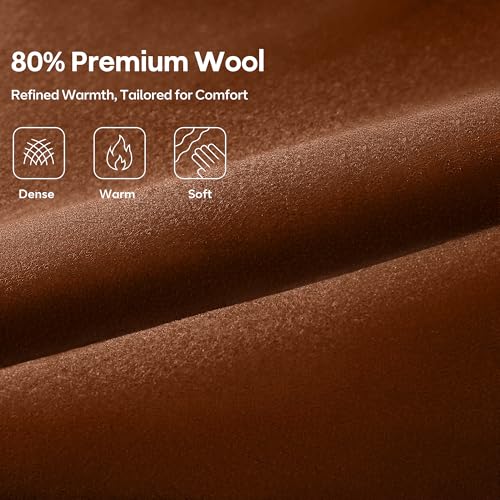 APTRO Men's Luxury Full Length Trench Coat Long Wool Overcoat Winter Windbreaker - color: Camel, size: Small