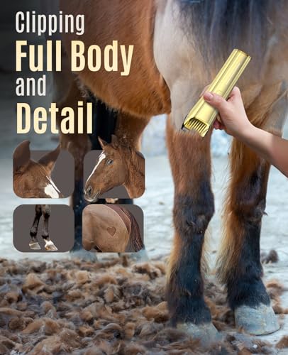 oneisall Cordless Horse Clippers with Metal Blades