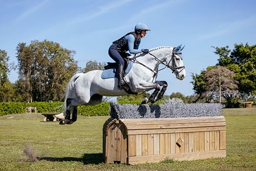 LeMieux Suede Close Contact Square Saddle Pad - English Saddle Pads for Horses - Equestrian Riding Equipment and Accessories - color: Ice Blue