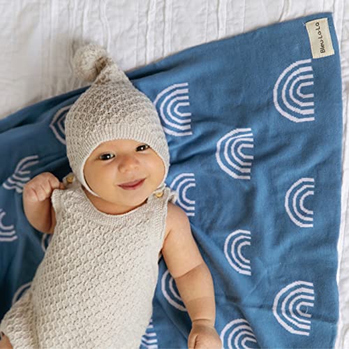 Baby Receiving Blanket Boys 100% Cotton Buttery Soft Cozy Receiving Swaddle Crib Stroller Blanket for Shower Gift Registry for Newborns, Infants, Toddlers (Rainbow - Blue) - color: 24 - Rainbow - Blue