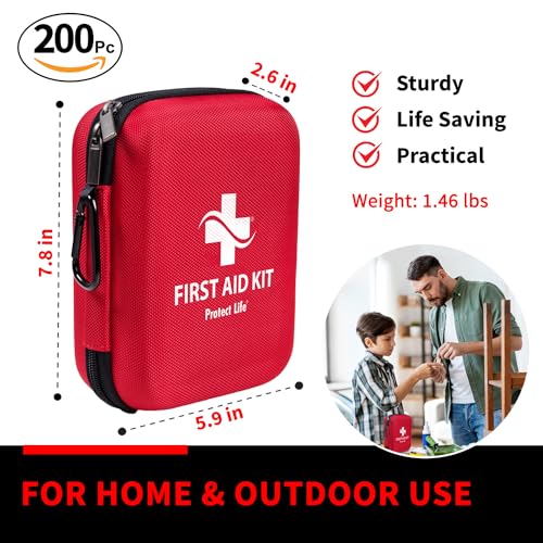 Protect Life Survival First Aid Kit for Home/Business, Camping Survival Kit - size: 200 Pieces
