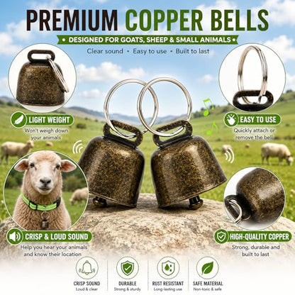 5 Pack Reflective Goat Collars with Bells,Anti-Lost Pet Collar - color: Reflective Black+Grey+Green