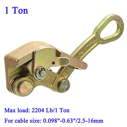 Wogoboo Cable Grip Wire Gripper Steel Cable Puller Tool - size: 1T