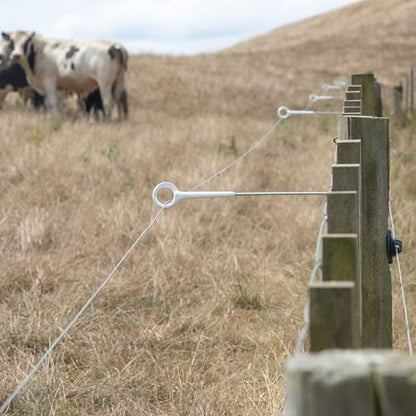 Gallagher Side Mount Ring Top Offset Insulator | 5 Pack 6.75" Electric Fence Offset for Wood Posts | Safe Livestock Containment | UV-Protected Durable Design with 5-Year Warranty
