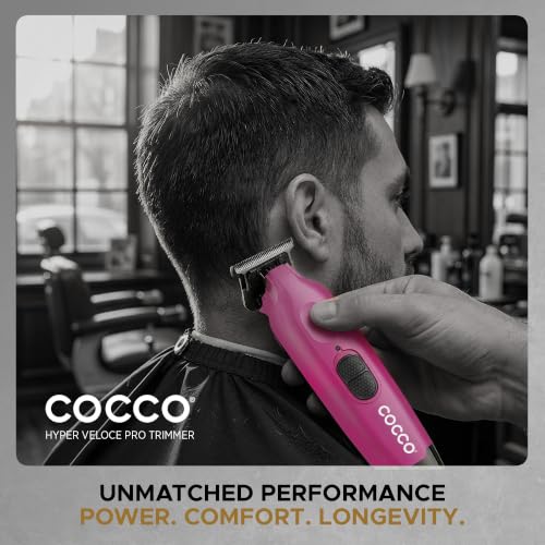 Cocco Hyper Veloce Pro Trimmer, Digital Gap Graphene Blade Edger - color: Pink
