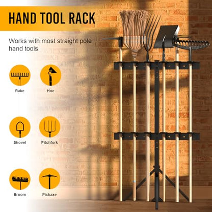 Utility Trailer Tool Rack with 6 Rubber Holes with Brackets , Dark Black - color: Dark Black