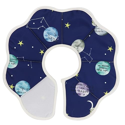 Soft Cat Recovery Cone, Durable Dog Collar After Surgery, Waterproof Pet Elizabethan Collar Protective Wound Healing for Cats and Puppies (Medium/Constellation Pattern)