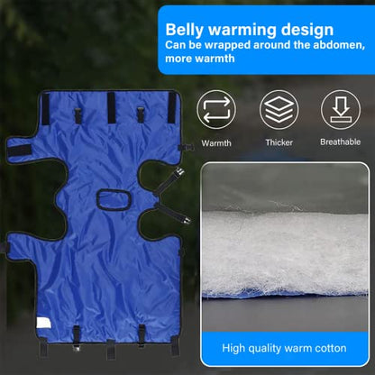 Calf Blanket Goat Coat with Fleece Windproof Winter Blanket for Alpaca, Calves, Sheep, Goat, Foal, Donkey with Thickened Fully Belly Protection Large Size