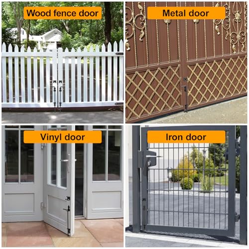 24" Cane Bolt Drop Rod for Gate, Heavy Duty Gate Latch 1 Pack - color: 24"-Black, size: 1 Pack