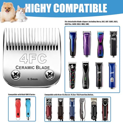 Dog Grooming Replacement Blades Compatible with Andis Dog Clipper - size: 4FC
