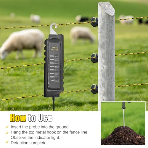 Neon Electric Fence Voltage Tester – Tests Up to 8,000V