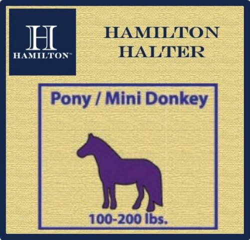 Hamilton Quality Adjustable Horse Halter, 100-200 lbs, Blue - color: Blue, size: Pony, 100-200lbs