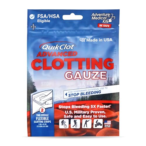 QuikClot Kaolin Clotting Gauze 2', 2 Pack - size: 3 in x 2 ft (2 strips)