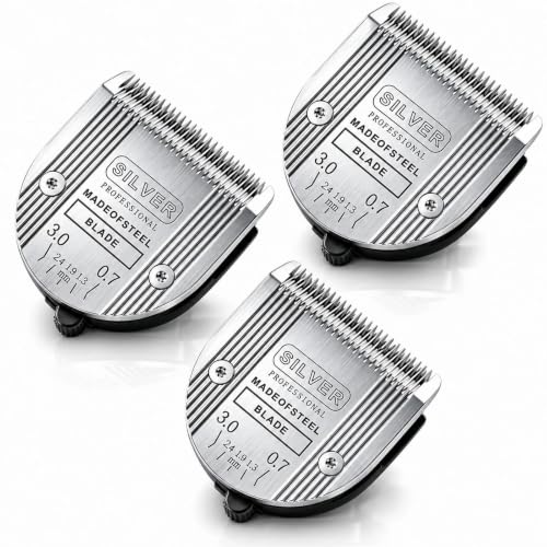 3Pcs 5-in-1 Adjustable Pet Clipper Blades, Compatible with Wahl Arco Bravura Chromado Creativa Figura Motion SuperGroom, Stainless Steel Dog Cat Grooming Replacement Silver - color: Gold-3