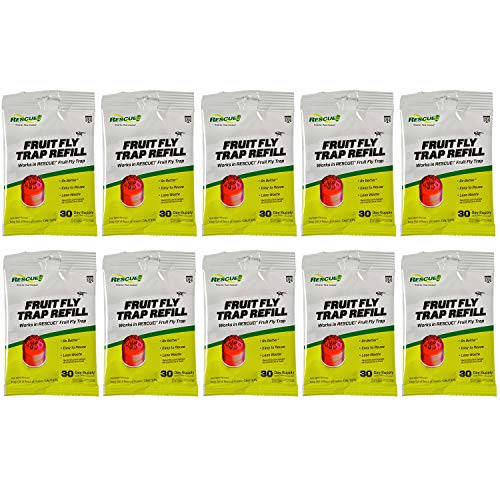 RESCUE! Fruit Fly Trap Bait Refill – 30 Day Supply – 10 Pack
