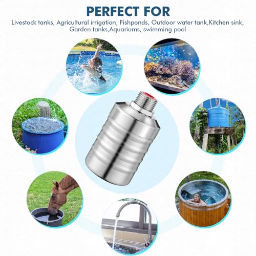 MorningRo 3 Pack Water Float Valve 1/2 to 3/4'' Auto Shut off Water Tank Float Valve 304 Stainless Steel Fully Automatic Level Control for Pool, Livestock Troughs (Classic Style) - style: Classic Style