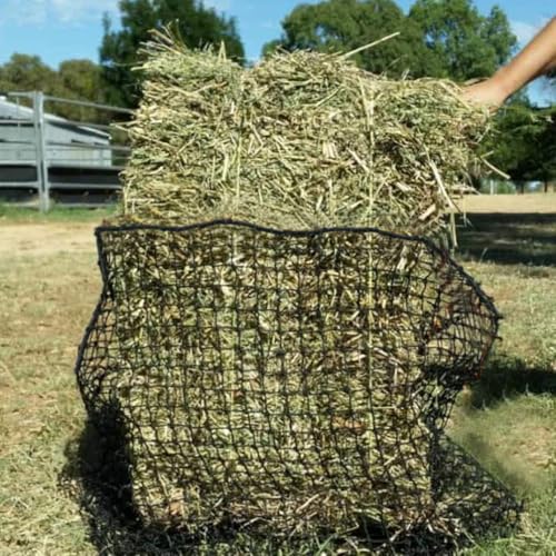 Aoneky Bale Hay Net -Average Feed Haynet for Horses - 6 x 6 ft / 5 x 5 ft - size: 6x6 ft
