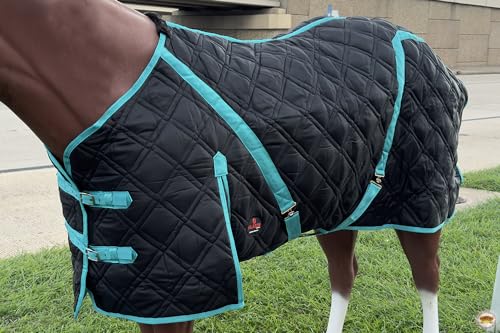 HILASON Quilted Western Horse Stable Blanket - Water Resistant - size: 78 In