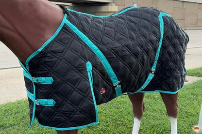 HILASON Quilted Western Horse Stable Blanket - Water Resistant - size: 78 In