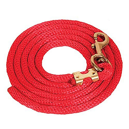 Mustang Poly Lead Rope 9ft. with Bolt Snap - color: Red