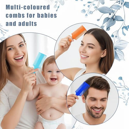 6 Pcs Head Lice Comb Plastic Fine Tooth Flea Lice Combs for Fine Hair Double Sided Nit Combs for Dandruff Removal for Adults Treatment Cats Dogs Puppy