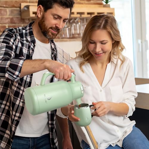 IDEUS Thermal Coffee Carafe 68oz, Beverage Dispenser Avocado - color: Avocado, size: 68 Ounces